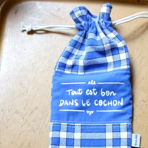 Sac à saucisson  "Tout est bon dans le cochon" Léon
