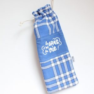 Sac à saucisson  "Le gras c'est la vie" Léon